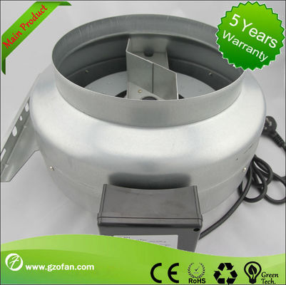 Galvanised Sheet Steel Inline Circular Duct Fan Class F Low Noise Air Duct Booster Fan
